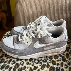 Nike Air Max 90 Gray Canvas Sneakers Men’s Size 11.5